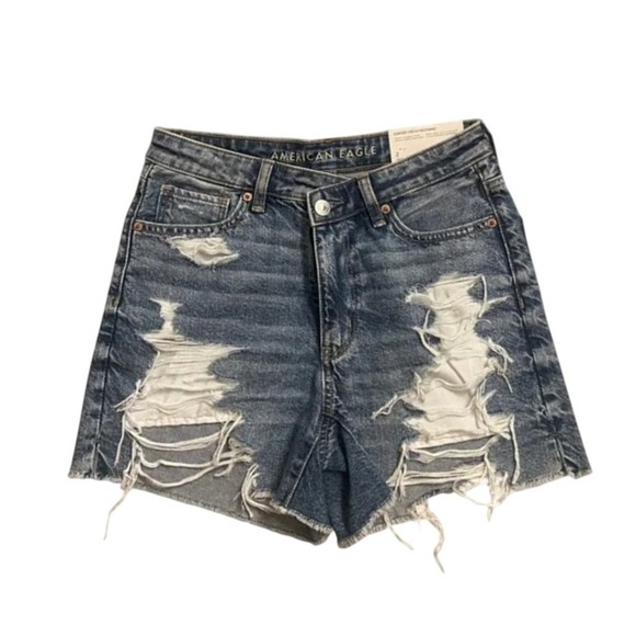 American Eagle Outfitters Highest Rise Baggy Short Comfort Stretch Waistband 8 - Picture 1 of 10
